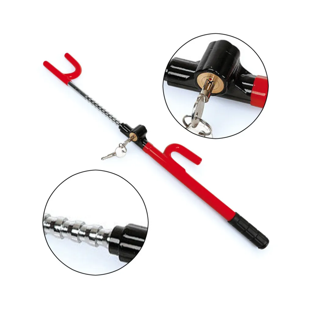 ASTA BLOCCA STERZO PER VOLANTE AUTO ANTIFURTO SICUREZZA MACCHINA ANTI THEFT 60CM