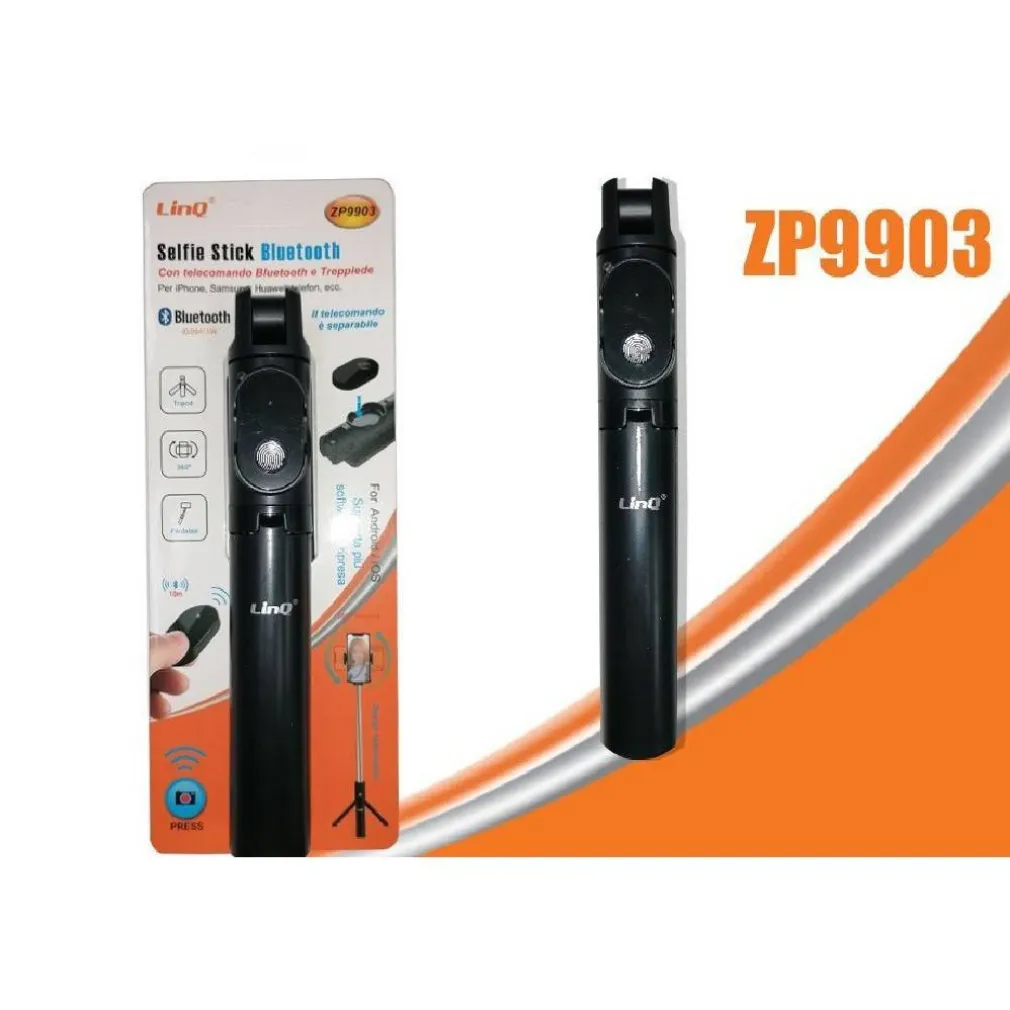 ASTA SUPPORTO SELFIE JACK AUTOSCATTO ALLUNGABILE BASTONE STICK BLUETOOTH ZP9903