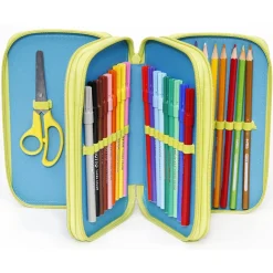 ASTUCCIO 3 CERNIERE ZIP TRIPLO TARTARUGHE NINJA COLORI ACCESSORI GIOCHI PREZIOSI