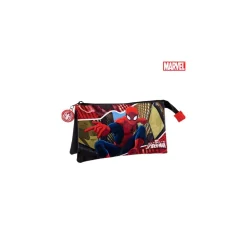 Astuccio 3 Posti Chiusura Zip Portapenne Porta Matite Pastelli Marvel Spiderman