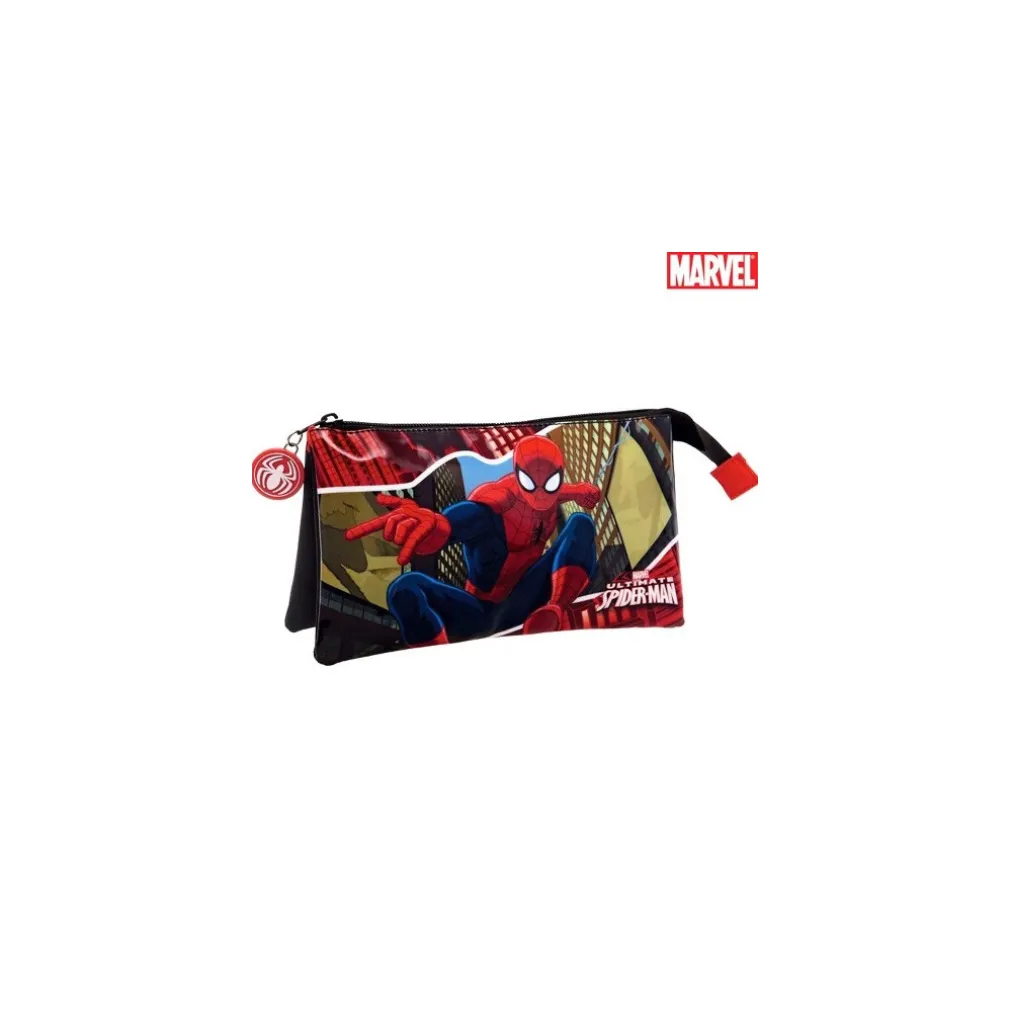Astuccio 3 Posti Chiusura Zip Portapenne Porta Matite Pastelli Marvel Spiderman