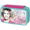 ASTUCCIO A 3 ZIP DISNEY VIOLETTA IN TESSUTO COMPLETO DI PASTELLI E PENNARELLI