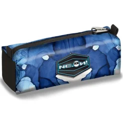 ASTUCCIO BAULETTO NEON GUT AZZURRO SFUMATURE FANTASIA SINGOLA ZIP SCUOLA RAGAZZI