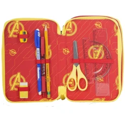 ASTUCCIO COMPLETO 3 ZIP AVENGERS SUPEREROI ACCESSORIATO BAMBINI SCUOLA ELEMNTARE