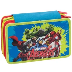 ASTUCCIO COMPLETO 3 ZIP AVENGERS MARVEL 3 SCOMPARTI ELEMENTARI MEDIE MULTICOLORE