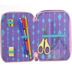 ASTUCCIO COMPLETO 3 ZIP FROZEN ELSA ANNA ACCESSORIATO BAMBINE SCUOLA