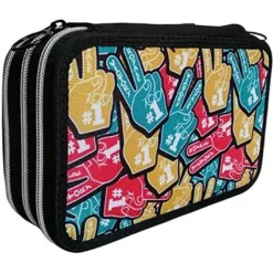 ASTUCCIO COMPLETO PORTAPENNE 3 ZIP FOAM FINGERS FORTNITE LARGE ACCESSORI SCUOLA