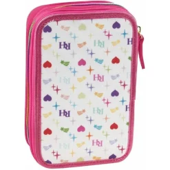ASTUCCIO CORREDO 3 ZIP RAINBOW HIGH CON PENNA FRIXION SCUOLA PORTA PASTELLI