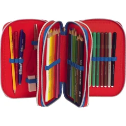 ASTUCCIO CORREDO CON 3 ZIP MARIOKART PORTAPASTELLI PENNA CANCELLABILE SCUOLA