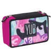 ASTUCCIO PORTAPASTELLI SCUOLA 3 ZIP YUB MURALES PENNARELLI FUXIA VERDE ACQUA