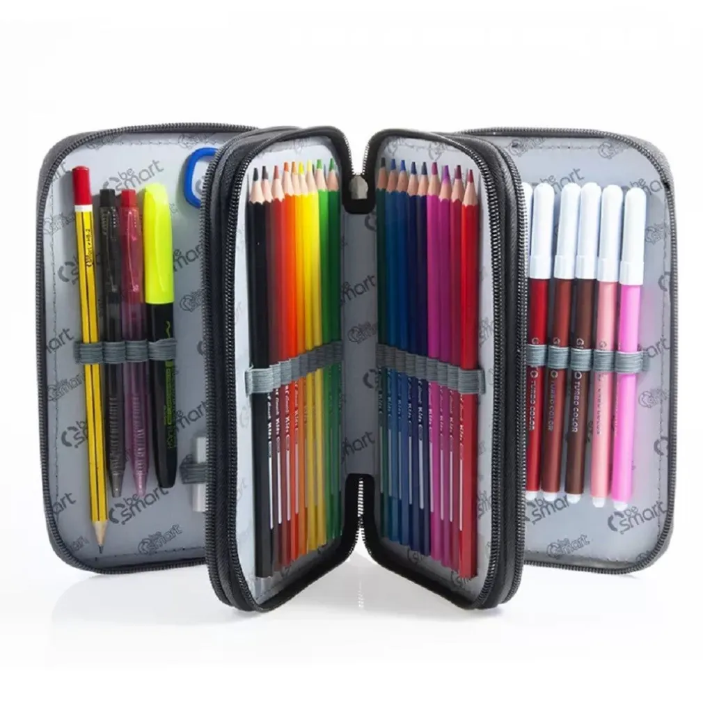 ASTUCCIO PORTAPASTELLI TRIPLO YORK JEANS BE SMART PORTAPENNE ACCESSORI SCUOLA