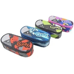 ASTUCCIO PORTAPENNE OVALE COMIX FLASH ORGANIZZATO IN POLIESTERE ACCESSORI SCUOLA