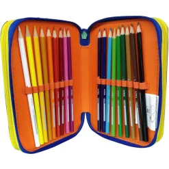 ASTUCCIO SCUOLA CALCIATORI PANINI ADRENALYN TRIPLO COMPLETO 3 ZIP PER RAGAZZI