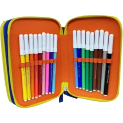 ASTUCCIO SCUOLA CALCIATORI PANINI ADRENALYN TRIPLO COMPLETO 3 ZIP PER RAGAZZI