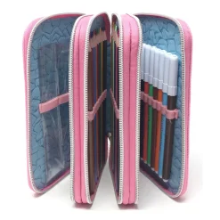 ASTUCCIO SCUOLA 3D PRINCIPESSE CENERENTOLA RAPUNZEL ARIEL DISNEY 3 ZIP CERNIERE