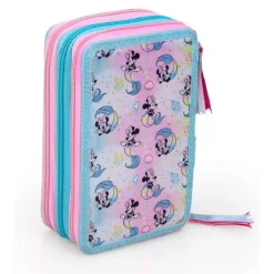 ASTUCCIO SCUOLA MINNIE MOUSE MULTISCOMPARTO 3 ZIP PENNARELLI GIOTTO 20X13X6CM