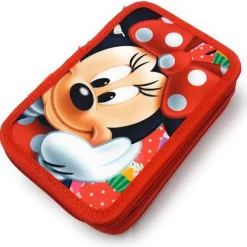 ASTUCCIO TOPOLINA MINNIE DISNEY 3 ZIP 20x13x6.5CM SCOMPARTO ACCESSORIATO SCUOLA