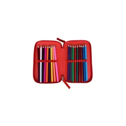 ASTUCCIO TOPOLINO MICKEY MOUSE DISNEY 3 ZIP 20x13x6.5CM SCOMPARTO ACCESSORIATO SCUOLA