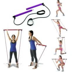 ATTREZZO ELASTICO LONG ESERCIZI BRACCIA RESISTENZA PILATES CORDA ELASTICA