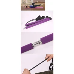 ATTREZZO ELASTICO LONG ESERCIZI BRACCIA RESISTENZA PILATES CORDA ELASTICA