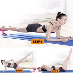 ATTREZZO PER ADDOMINALI FITNESS VENTOSA SPORT SPUGNA CAVIGLIE CURL PUSH UP SIT