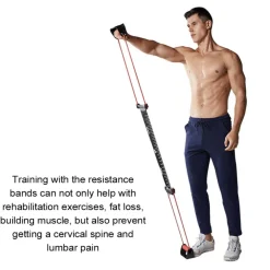 ATTREZZO PER ESERCIZI CON ELASTICO PUSH-UP MULTIFUNZIONALE ALLENAMENTO BRACCIA