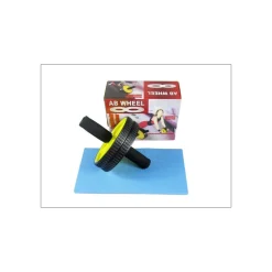 ATTREZZO RUOTA PER ALLENAMENTO MUSCOLI ADDOMINALI PLANK PALESTRA FITNESS