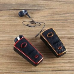 AURICOLARE BLUETOOTH CLIP-ON AKZ-Q3 CAVO RETRATTILE CUFFIA SMARTPHONE