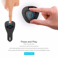 AURICOLARE BLUETOOTH MINI WIFI USB MICROFONO CARICACATORE AUTO PER SMARTPHONE