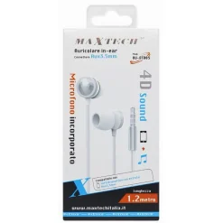 AURICOLARE IN-EAR CUFFIE CON FILO 1.2MT AUX3.5MM MICROFONO INCORPORATO AU-8T005