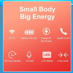 AURICOLARE IN-EAR WIRELESS BT5.2 RETRATTILE VIVAVOCE CLIP STEREO CON MICROFONO K55