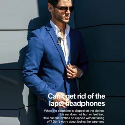 AURICOLARE IN-EAR WIRELESS BT5.2 RETRATTILE VIVAVOCE CLIP STEREO CON MICROFONO K55