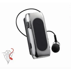 AURICOLARE IN-EAR WIRELESS BT5.2 RETRATTILE VIVAVOCE CLIP STEREO CON MICROFONO K55