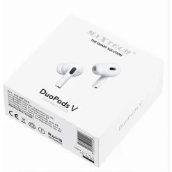 AURICOLARI BLUETOOTH5.0 DUOPODS V CUFFIE SMARPHONE CON COVER POWER BANK AU-BT020