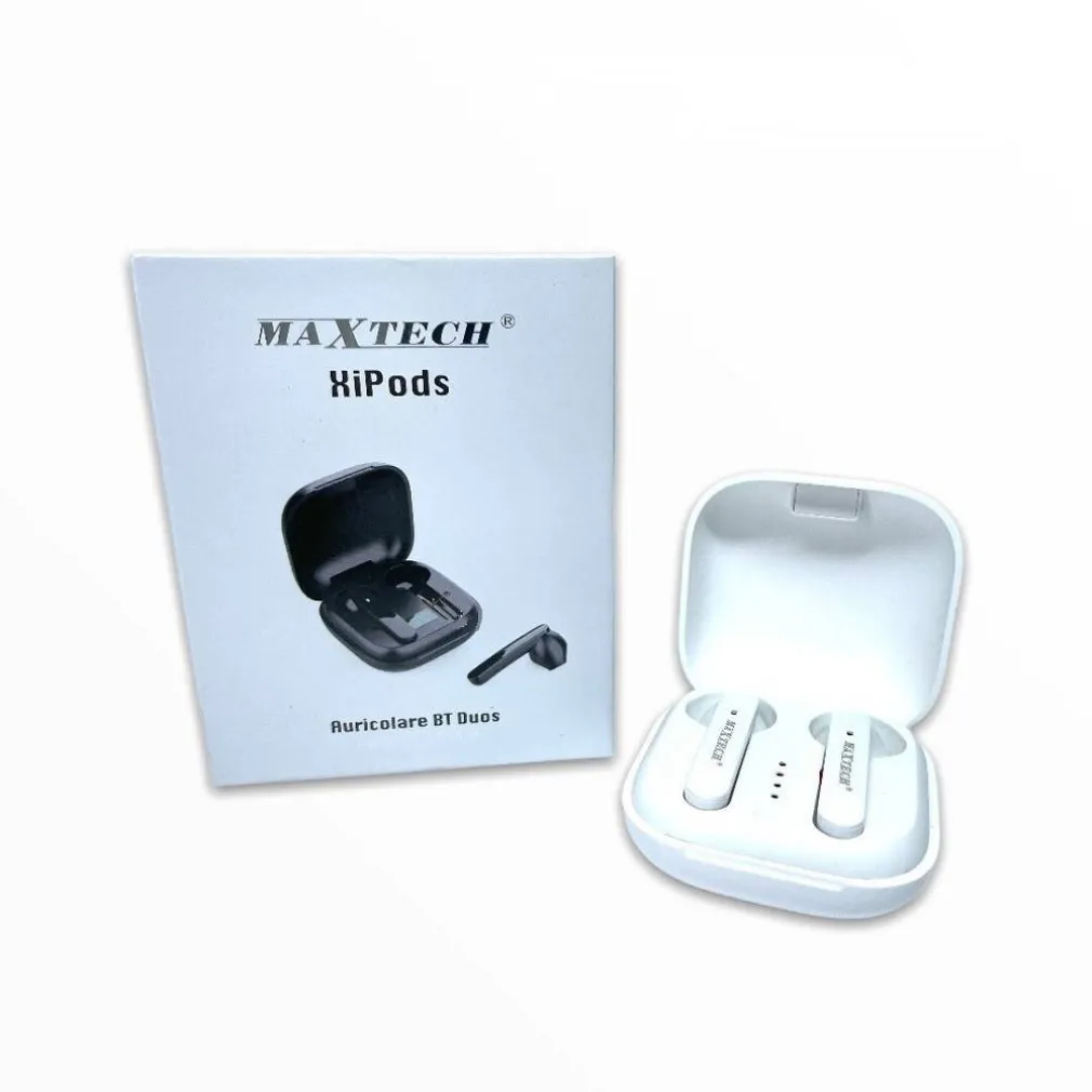 AURICOLARI BLUETOOTH DUOS XI PODS BT5.0 350MAH CUFFIA PER SMARTPHONE T6 AU-BT014