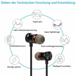 AURICOLARI BLUETOOTH MAGNETICI CUFFIE SPORTIVE WIRELESS STEREO XT-6 FITNESS