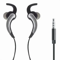 AURICOLARI CON CAVO 1.2MT CUFFIE AUX3.5MM ORECCHIO MICROFONO SMARTPHONE AU-6T007