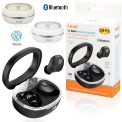 AURICOLARI CUFFIE BLUETOOTH WIRELESS AUTONOMIA 8H CUSTODIA DI RICARICA S68-PRO