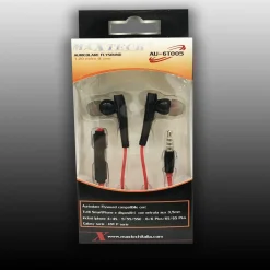 AURICOLARI CUFFIE CON FILO AUDIO MICROFONO PER SMARTPHONE CELLULARI MAXTECH AU-6T005