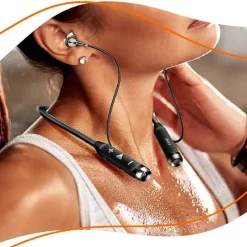 AURICOLARI CUFFIE MAGNETICI BLUETOOTH A COLLO CON TORCIA LED SPORT SMARTPHONE S800
