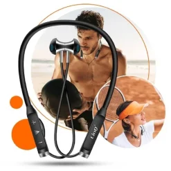 AURICOLARI CUFFIE MAGNETICI BLUETOOTH A COLLO CON TORCIA LED SPORT SMARTPHONE S800