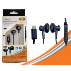 AURICOLARI CUFFIE STEREO IN-EAR CON REGOLAZIONE VOLUME MICROFONO TYPE-C SM9809