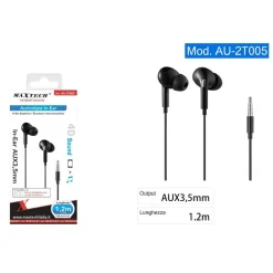 AURICOLARI IN-EAR CUFFIE AUX 3.5MM CAVO ALTA VELOCITÀ 1.2MT SMARTPHONE AU-2T005