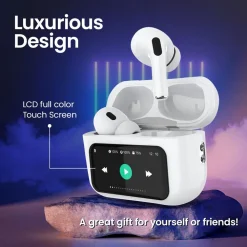 AURICOLARI IN-EAR CUFFIE TWS BLUETOOTH WIRELESS V5.4 CUSTODIA LCD TOUCH SCREEN