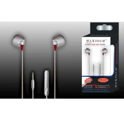 AURICOLARI JAZZ SOUND CUFFIE PER SMARTPHONE CON FILO AUDIO MICROFONO MAXTECH AU-5T006