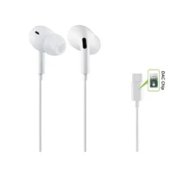 AURICOLARI STEREO IN-EAR CUFFIE CONNETTORE TYPE-C DAC CHIP SMARTPHONE AU-TC02