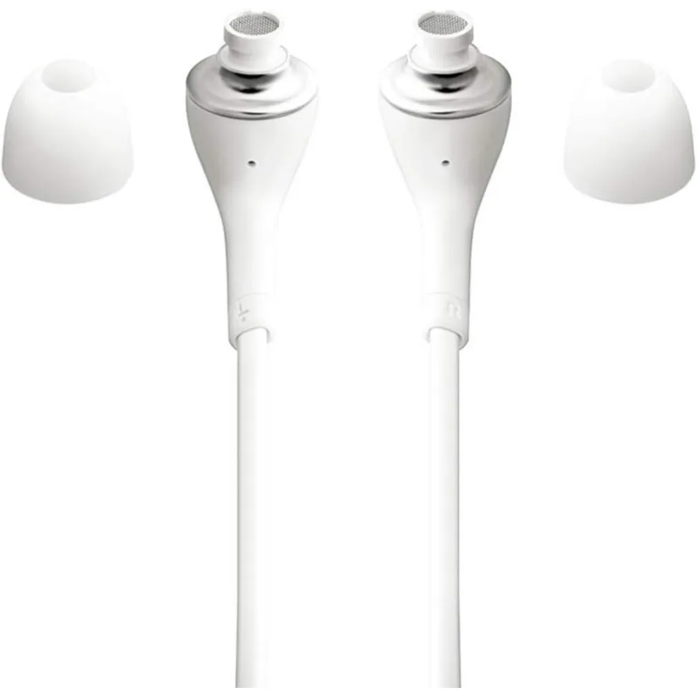 AURICOLARI STEREO PER SAMSUNG GALAXY A52S 5G CON CONTROLLO VOLUME MICROFONO BIANCO