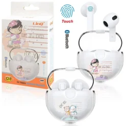 AURICOLARI WIRELESS BLUETOOTH CONTROLLO TOUCH BASE RICARICA DESIGN MOTIVO CUB Q8