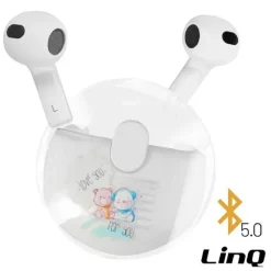 AURICOLARI WIRELESS BLUETOOTH CONTROLLO TOUCH BASE RICARICA DESIGN MOTIVO CUB Q8