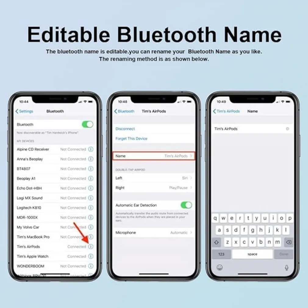 AURICOLARI WIRELESS CANCELLAZIONE DEL RUMORE CUFFIE BLUETOOTH IMPERMEABILE IPX7